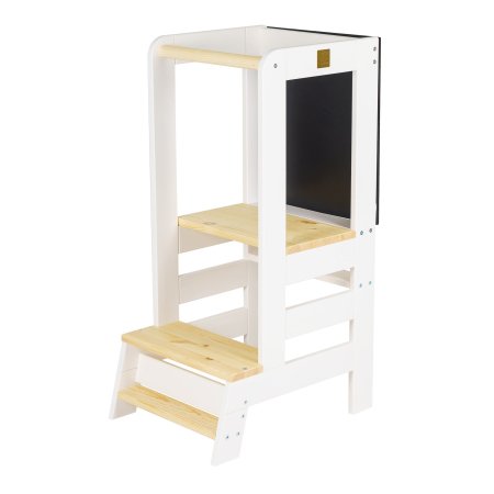 Montessori bokštelis su rašymo lenta – Meowbaby White + Natural