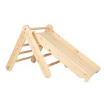 Montessori, pikler, laipiojimo trikampis, karstynė, medinis laipiojimo trikampis, čiuožykla