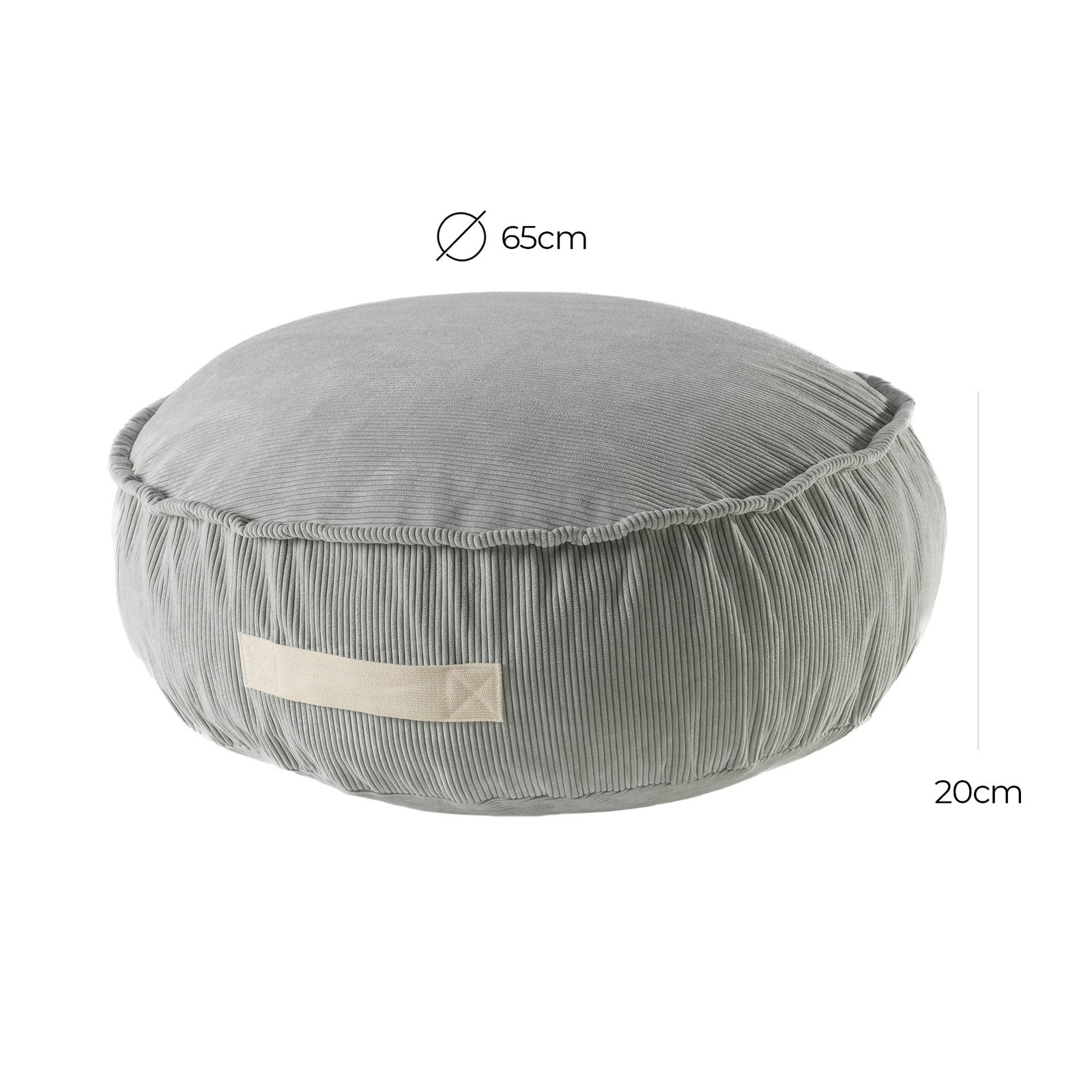 Vaikiškas pufas – Meowbaby Slimcord Grey
