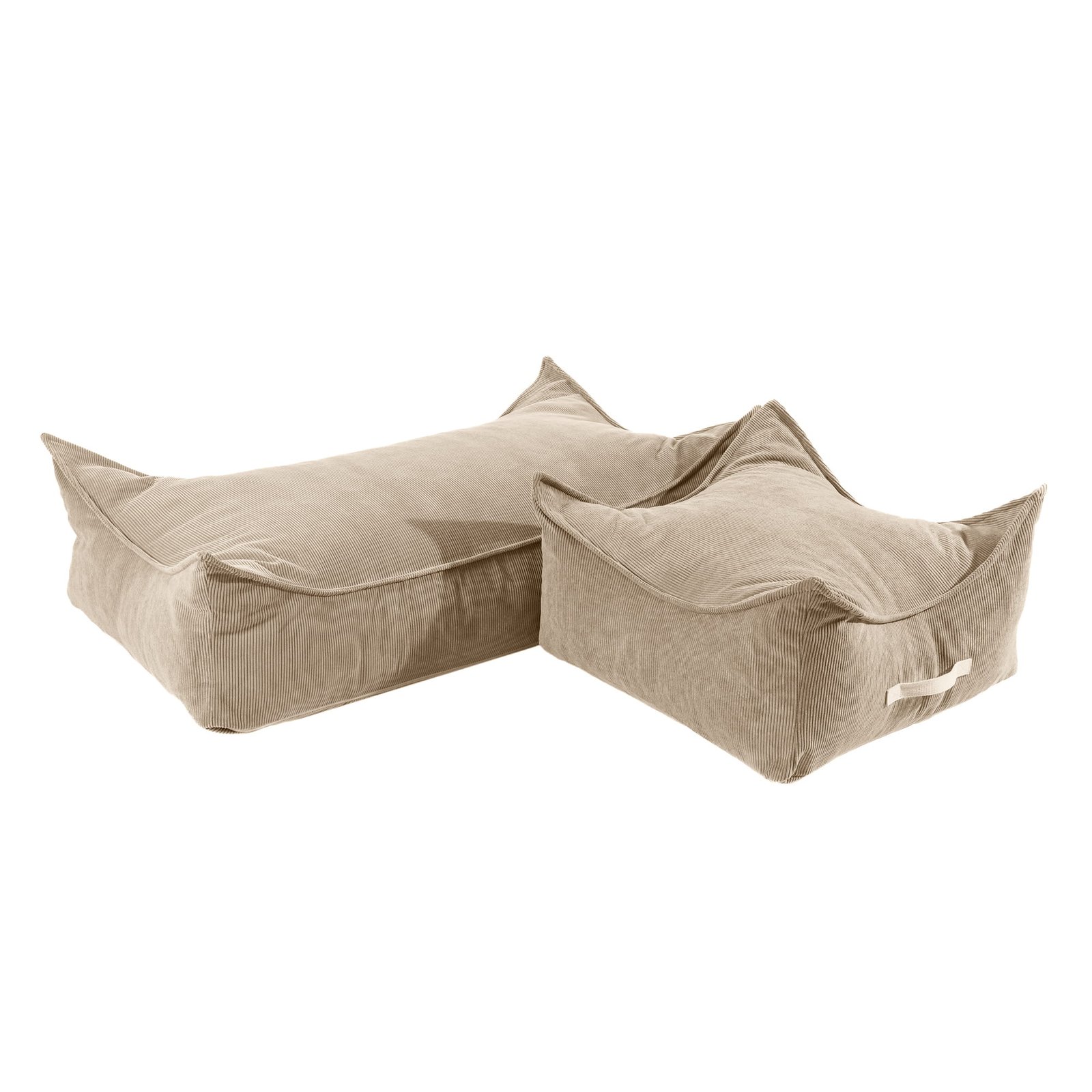 Vaikiškas pufas – Meowbaby Corduroy Rectangular Sand