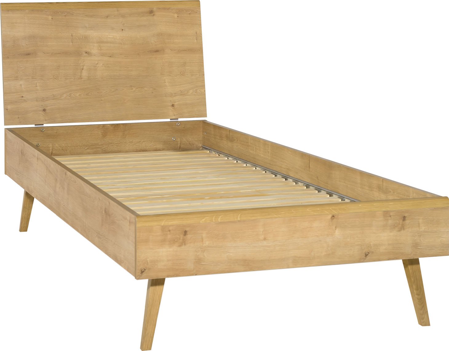 Nature kolekcijos lova, ąžuolinė viengulė lova, lova paaugliui, lova vaikui, 90 cm pločio lova